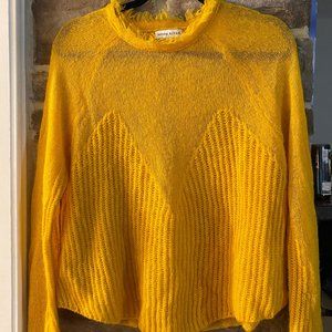 Yellow Open Knit SM sweater
